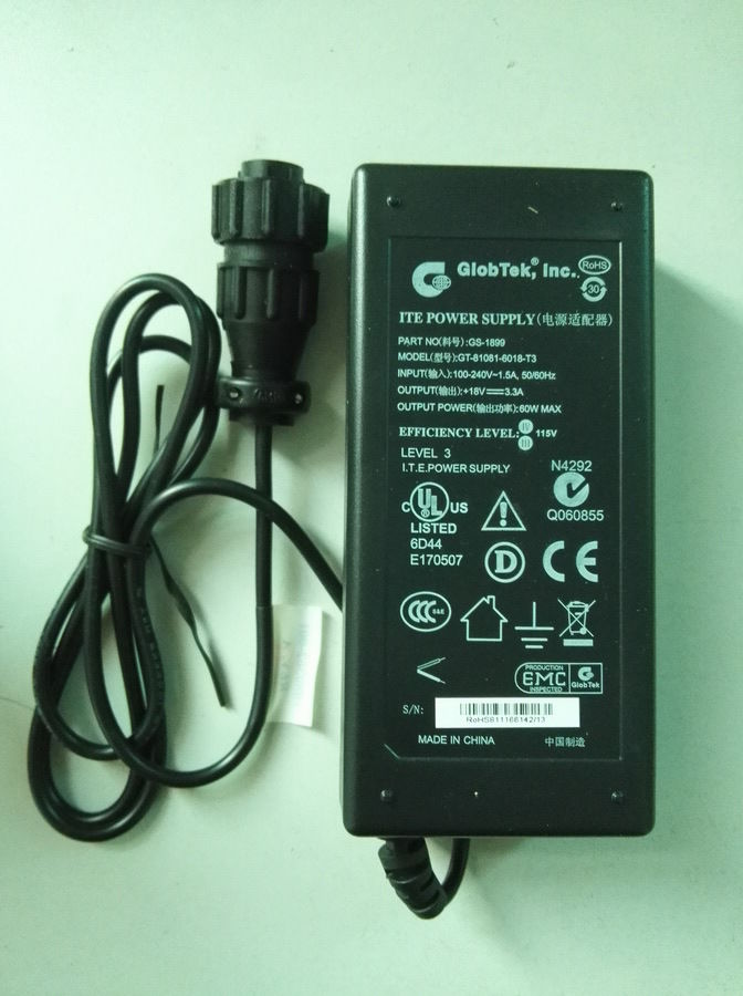 18V 3.33A AC DC Adapter For GlobTek INC GT-81081-6018-T3 ITE Power Supply 18V 3.33A AC DC Adapter For GlobTek INC GT-81081-6018-T3 ITE Power Supply